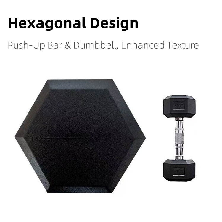 Hex Rubber-Coated Dumbbells