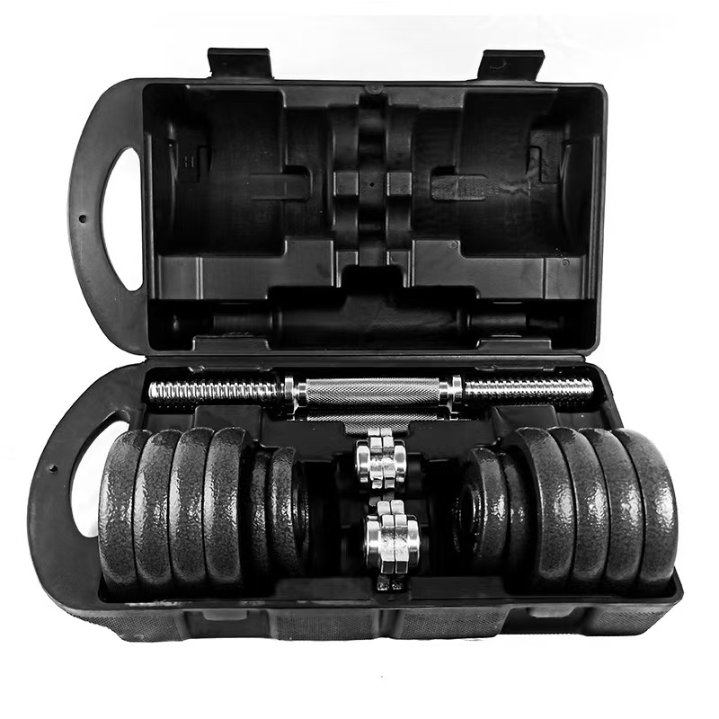 Baked-Enamel Dumbbell Set