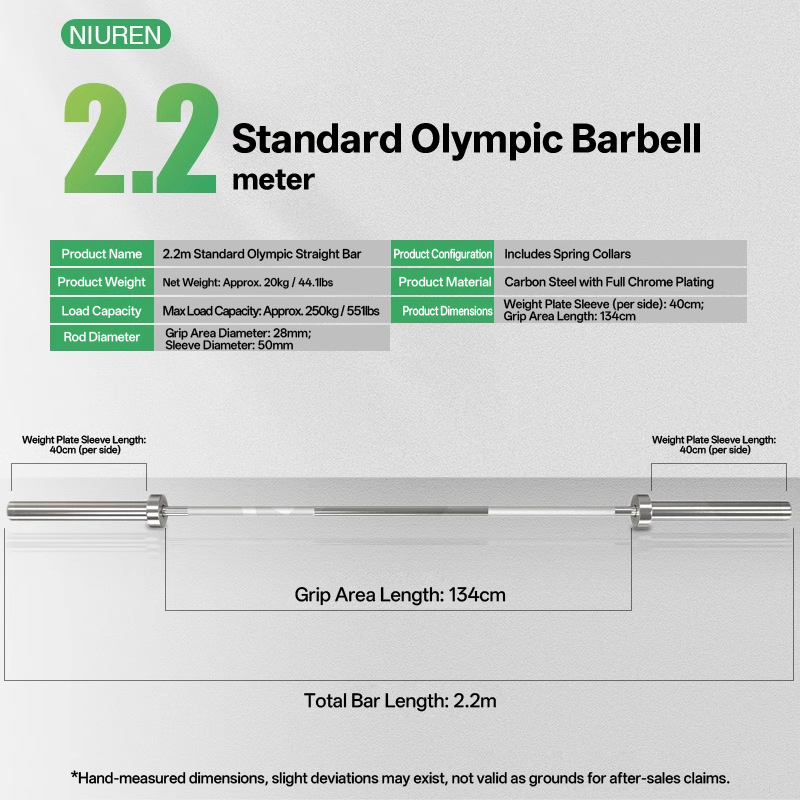 2.2m Standard Olympic Bar